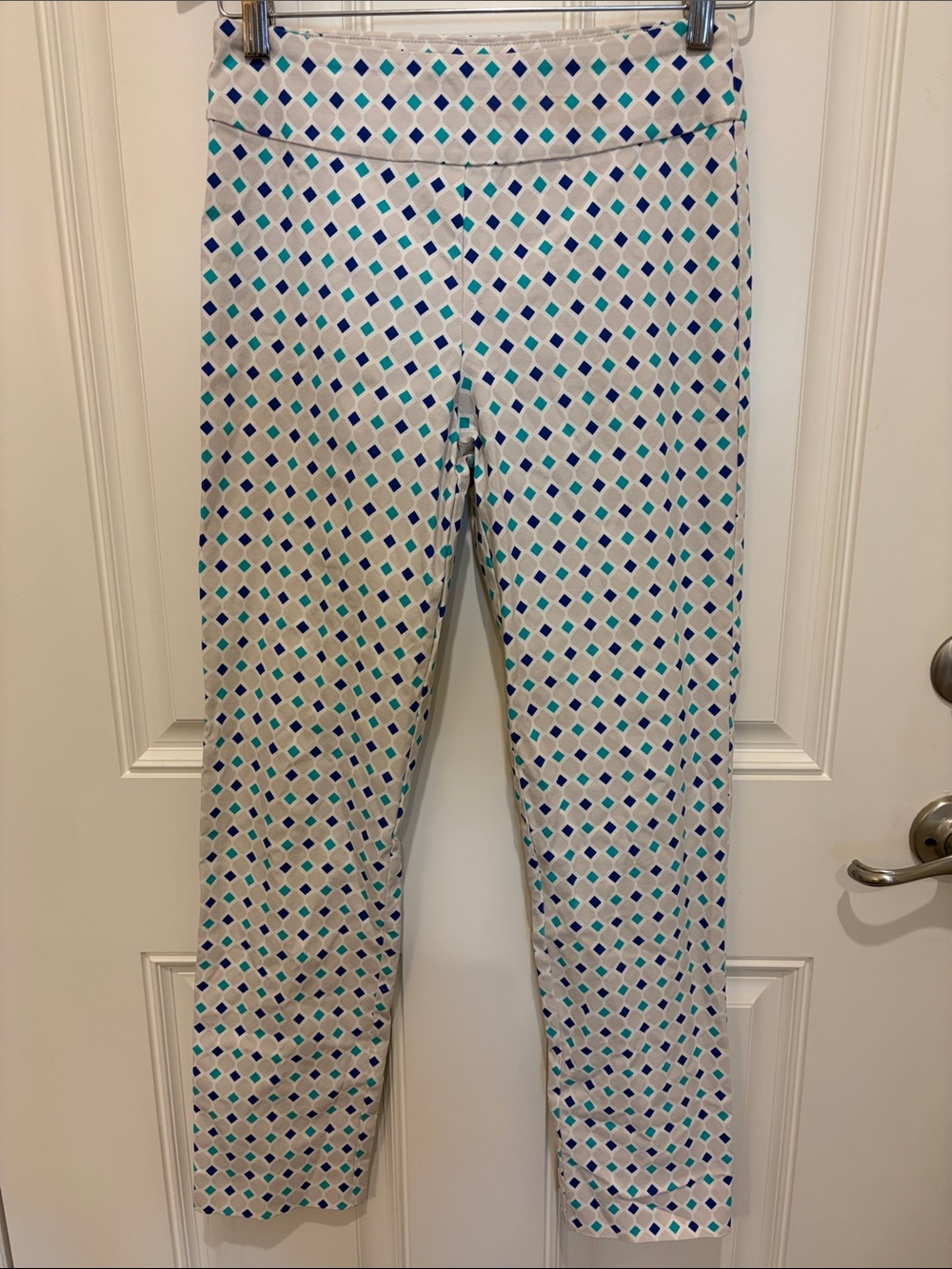 Krazy Larry Print Skinny Ankle Pants Sz 4 - Picture 2 of 6